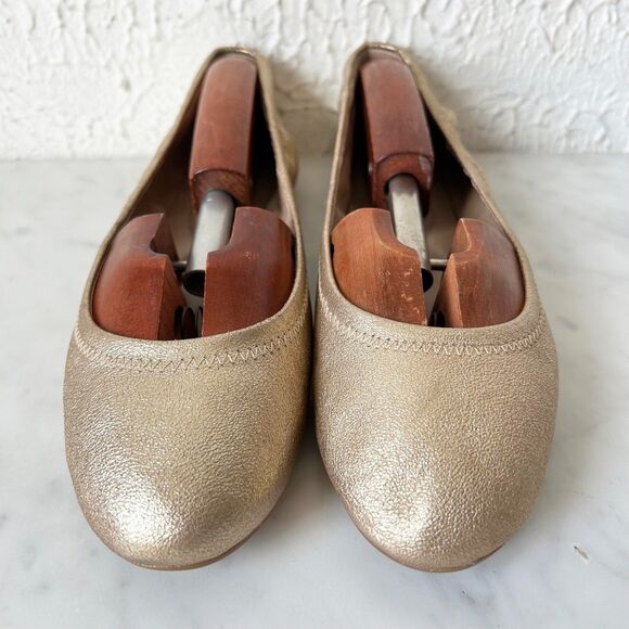 Cole Haan Zero Grand ØS Ballet Flats Metallic Gold Leather - Women's Size 6 - Picture 1 of 7